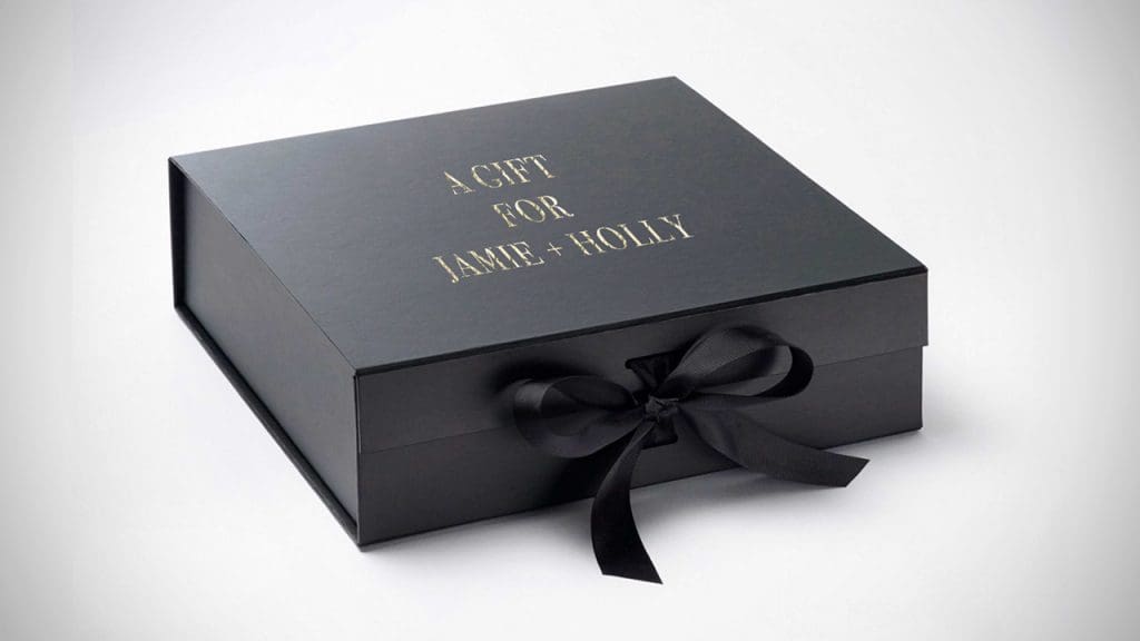 A hot foil luxury gift box 