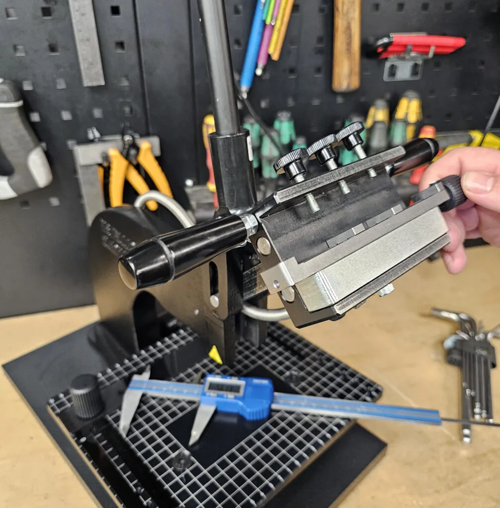 Engineer modifying a bespoke hot foil press