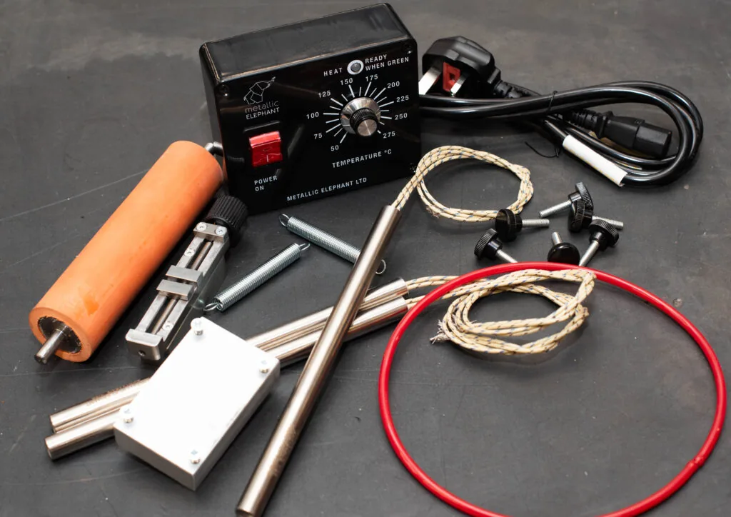 Machined spare parts for hot foil presses